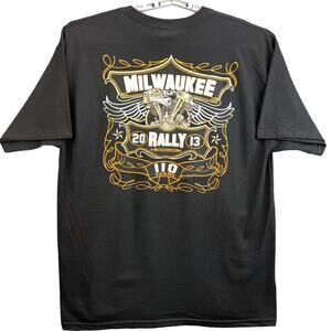 T-Shirt Men Size XL Black Milwaukee Rally 2013 Wisconsin